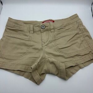 Unionbay Womens Khaki Chino Shorts Tan Low Rise Size 0 24W JB43692